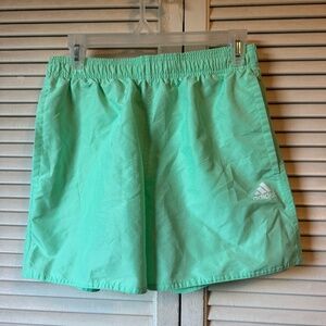 Adidas Mint Green Athletic Swim/Running Shorts – Built-in Liner – Size Small